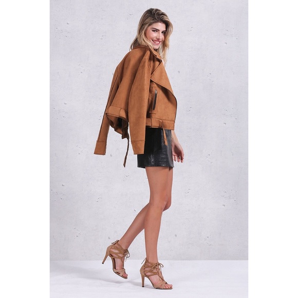 NEW! Suede Biker Jacket - Picture 4 of 8